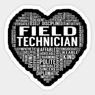 Field Technician Heart Sticker